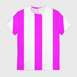 Мужская футболка Color white pink lines