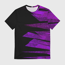 Футболка мужская Color purple black stripes, цвет: 3D-принт