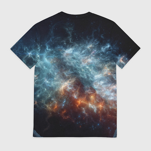 Мужская футболка Космонавт парит в космосе среди звезд / 3D-принт – фото 2
