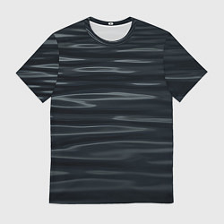 Мужская футболка Черная объемная текстура