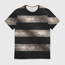 Мужская футболка Черно-белая тельняшка текстура