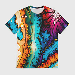Футболка мужская Разноцветный узор, цвет: 3D-принт