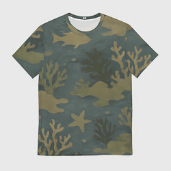 Футболка мужская Подводный камуфляж из рыб, цвет: 3D-принт