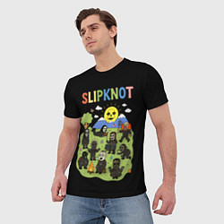 Футболка мужская Slipknot, мультяшный стиль, цвет: 3D-принт — фото 2