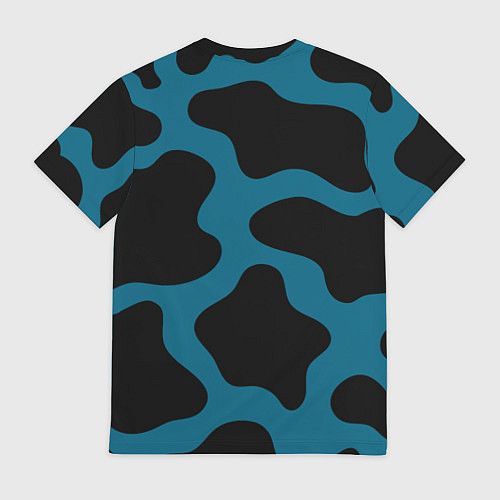 Мужская футболка Синяя коровья расцветка / 3D-принт – фото 2