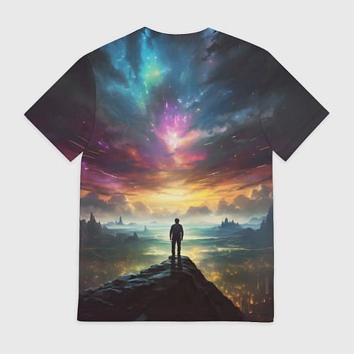 Мужская футболка Shocking the cosmos / 3D-принт – фото 2