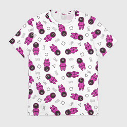 Мужская футболка Персонажи корейского сериала игра в кальмара