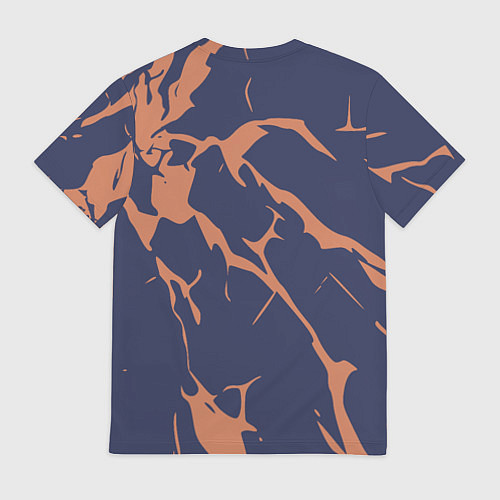Мужская футболка Разломы на синем / 3D-принт – фото 2