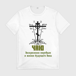 Футболка мужская Чаю воскресения мертвым хаки арт, цвет: 3D-принт