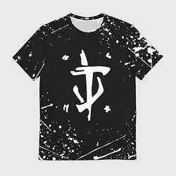 Мужская футболка Doom краски белые