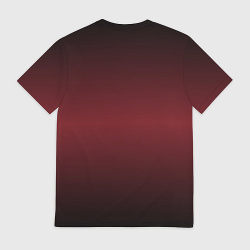 Мужская футболка Градиент темно-бордовый / 3D-принт – фото 2