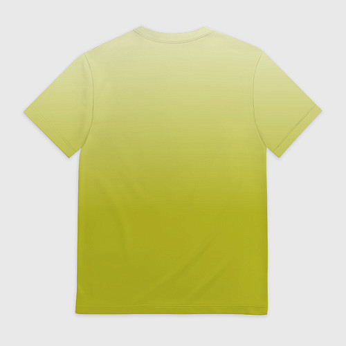 Мужская футболка Градиент лаймовый / 3D-принт – фото 2