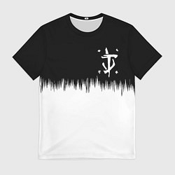 Футболка мужская Doom краски черно белый, цвет: 3D-принт