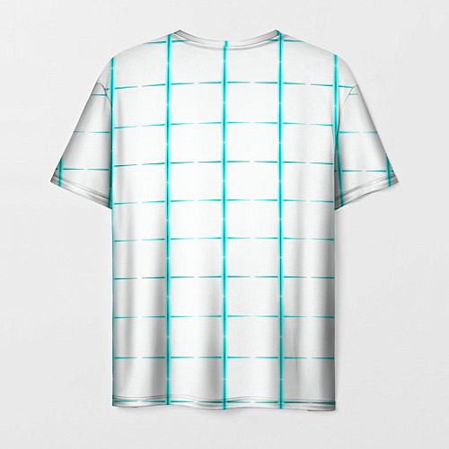Мужская футболка Color white light blue crosses / 3D-принт – фото 2