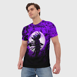 Футболка мужская Самурай при луне, цвет: 3D-принт — фото 2