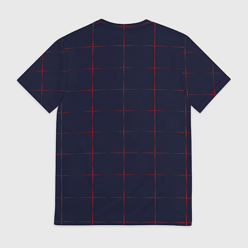 Мужская футболка Color dark blue red crosses / 3D-принт – фото 2