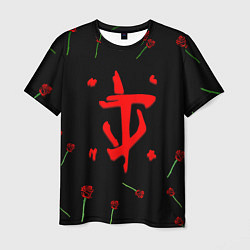 Футболка мужская Doom rose pattern, цвет: 3D-принт