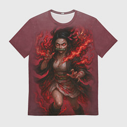 Футболка мужская Незуко Камадо реализм, цвет: 3D-принт