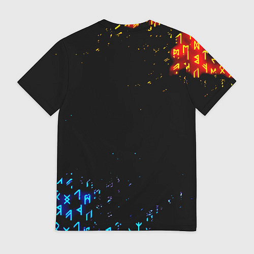 Мужская футболка Doom огненные символы / 3D-принт – фото 2