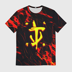 Мужская футболка Doom огненные искры