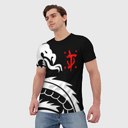 Футболка мужская Doom dragon steel, цвет: 3D-принт — фото 2