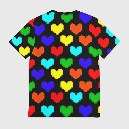 Мужская футболка Doom love pixel pattern / 3D-принт – фото 2