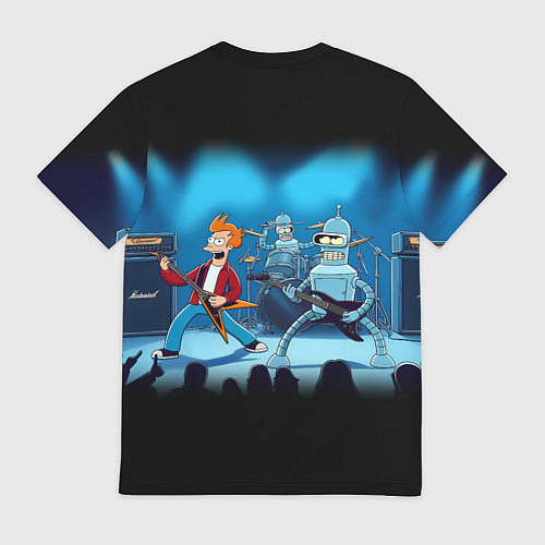 Мужская футболка Rock group Futurama - ai art fantasy / 3D-принт – фото 2