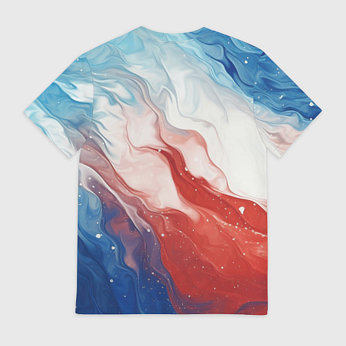 Мужская футболка Лисенок с флагом России / 3D-принт – фото 2