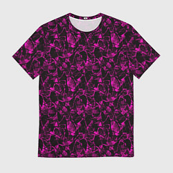 Мужская футболка Черно бордовый абстрактный узор