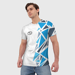 Футболка мужская Субару - фрагменты, цвет: 3D-принт — фото 2