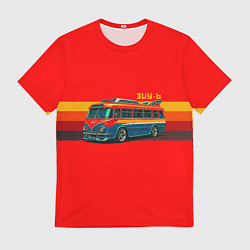 Футболка мужская Ретро автобус ЗИУ-6, цвет: 3D-принт