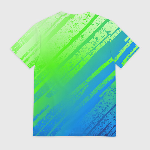 Мужская футболка Саня всегда на высоте - горы и небоскреб / 3D-принт – фото 2