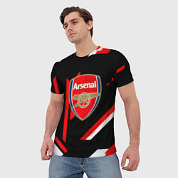 Футболка мужская Arsenal geometry steel, цвет: 3D-принт — фото 2