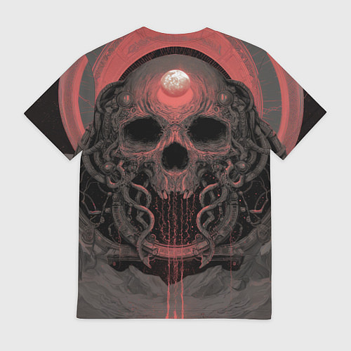 Мужская футболка Металл арт - череп / 3D-принт – фото 2