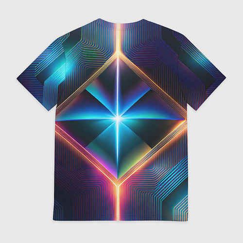 Мужская футболка Фантастический геометрический центр / 3D-принт – фото 2