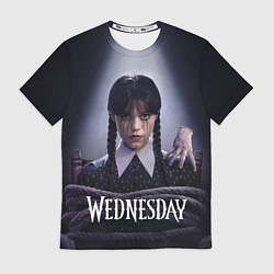 Футболка мужская Связаная Уэнсдэй с вещью Wednesday, цвет: 3D-принт