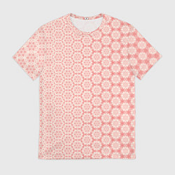 Футболка мужская Розовый узорчатый градиент, цвет: 3D-принт