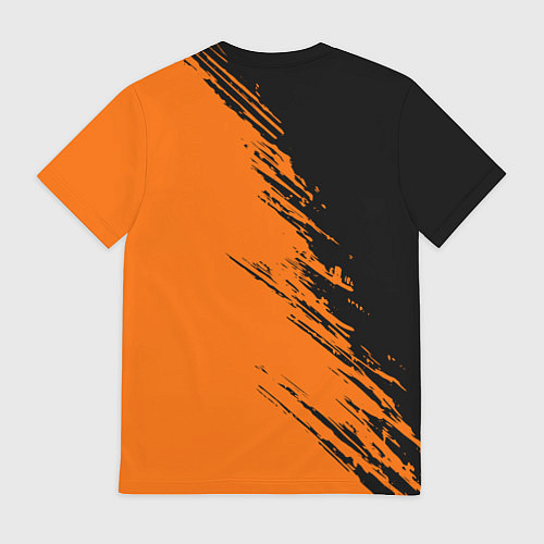 Мужская футболка Half Life - black and orange / 3D-принт – фото 2