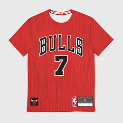 Футболка мужская NBA Bulls 7 Kukoc, цвет: 3D-принт