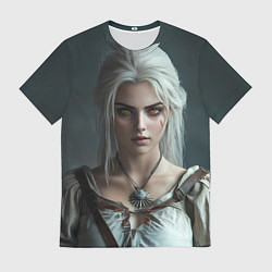 Футболка мужская Цири с янтарными глазами, цвет: 3D-принт
