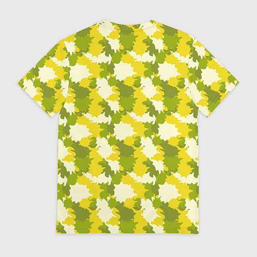 Мужская футболка Яркий камуфляж желтые и зеленые пятна / 3D-принт – фото 2