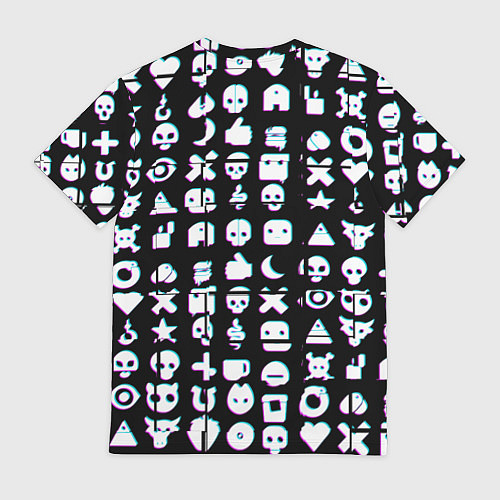Мужская футболка Любовь смерть и роботы глитч / 3D-принт – фото 2