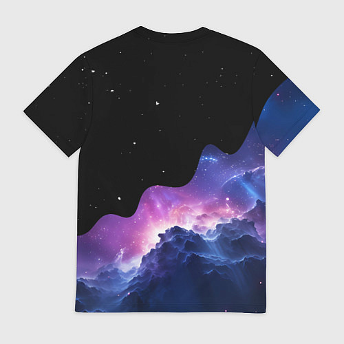 Мужская футболка Потеки космической краски / 3D-принт – фото 2