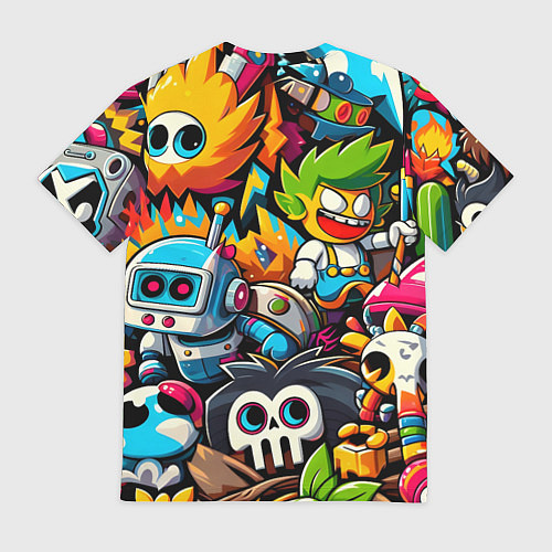Мужская футболка Дональд Трамп в компании мультяшных персонажей / 3D-принт – фото 2