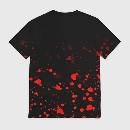 Мужская футболка Арсенал красные краски всплеск / 3D-принт – фото 2