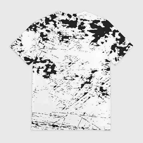 Мужская футболка Borussia черно белые краски / 3D-принт – фото 2