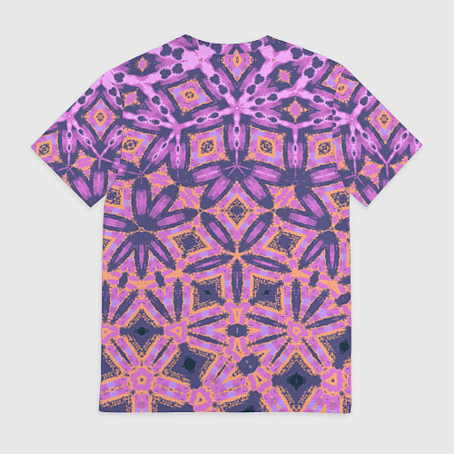 Мужская футболка Фиолетовая геометрическая метаморфоза / 3D-принт – фото 2