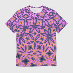 Мужская футболка Фиолетовая геометрическая метаморфоза