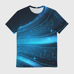 Футболка мужская Абстракция волнистых линий, цвет: 3D-принт