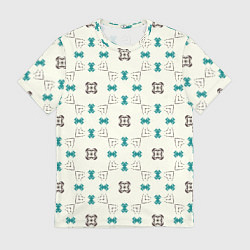 Футболка мужская Узорчатый паттерн в квадратных ячейках, цвет: 3D-принт